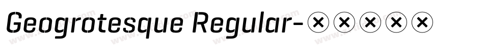 Geogrotesque Regular字体转换